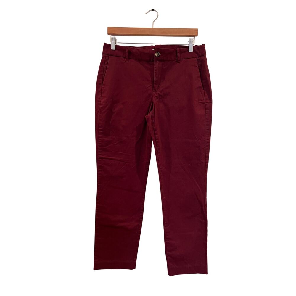 J.Crew stretch burgundy trousers